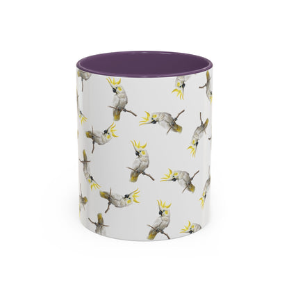 Kakadu Tasse mit Streumuster | Vogelmotiv Kaffeebecher für Vogelbeobachter & Naturfreunde