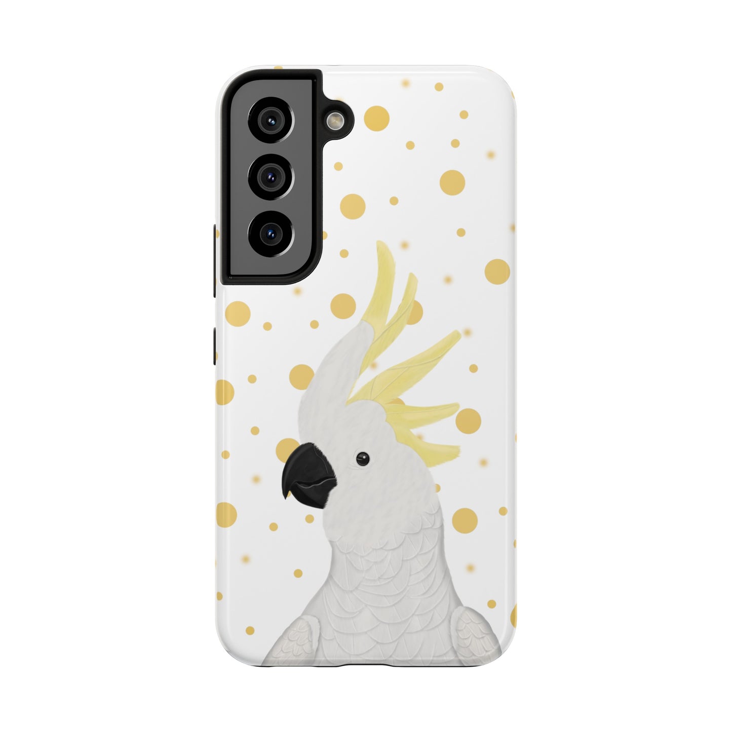 Cockatoo Bird Art Tough Phone Case White