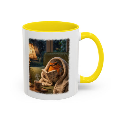 Robin Rosi Reading a Book Mug for Bird Lovers