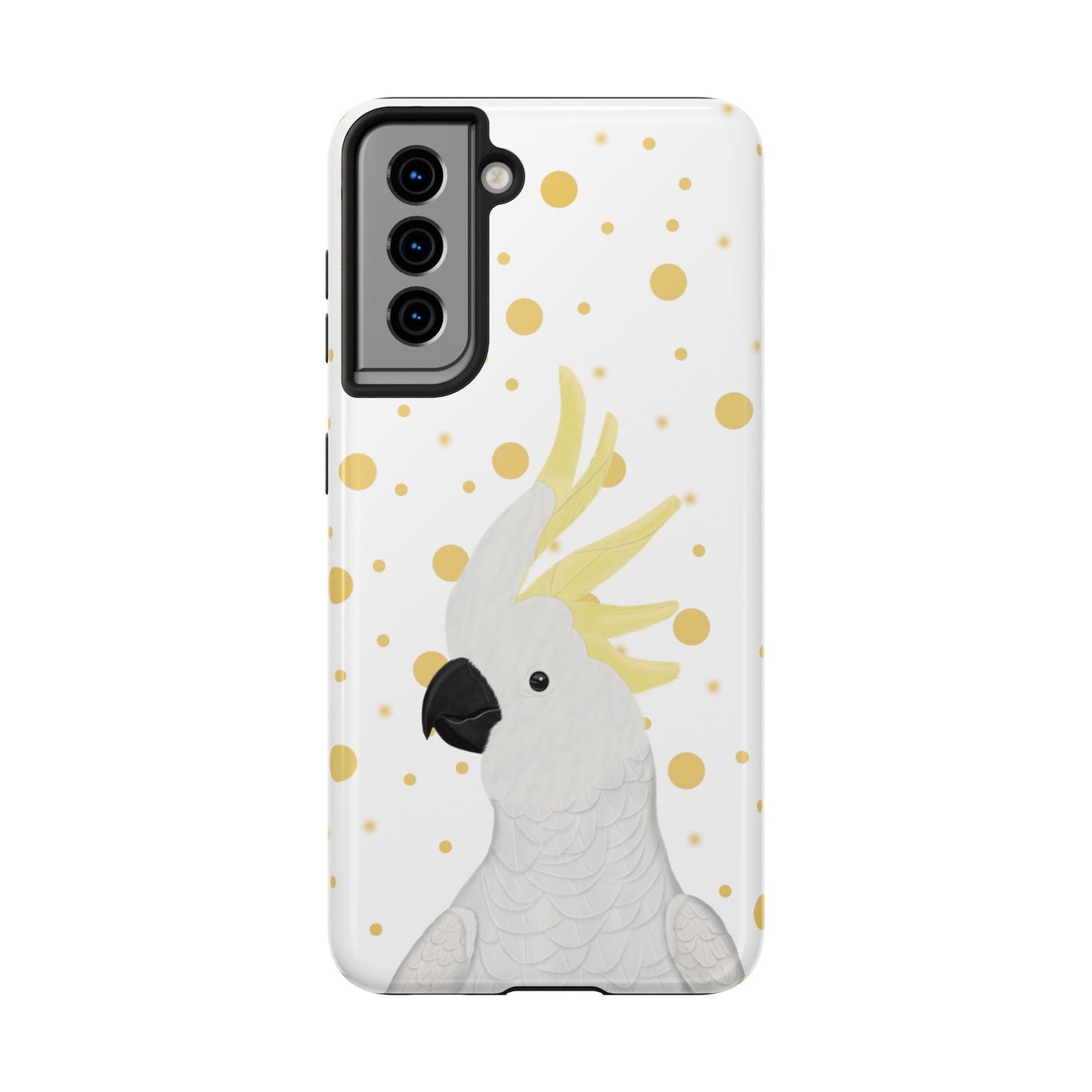 Cockatoo Bird Art Tough Phone Case White