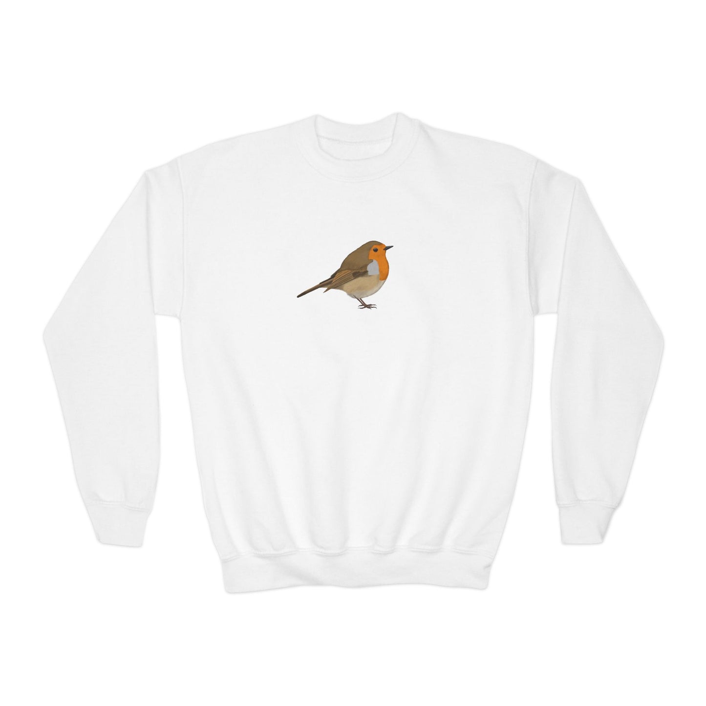 European Robin Bird Birdwatching Youth Crewneck Sweatshirt