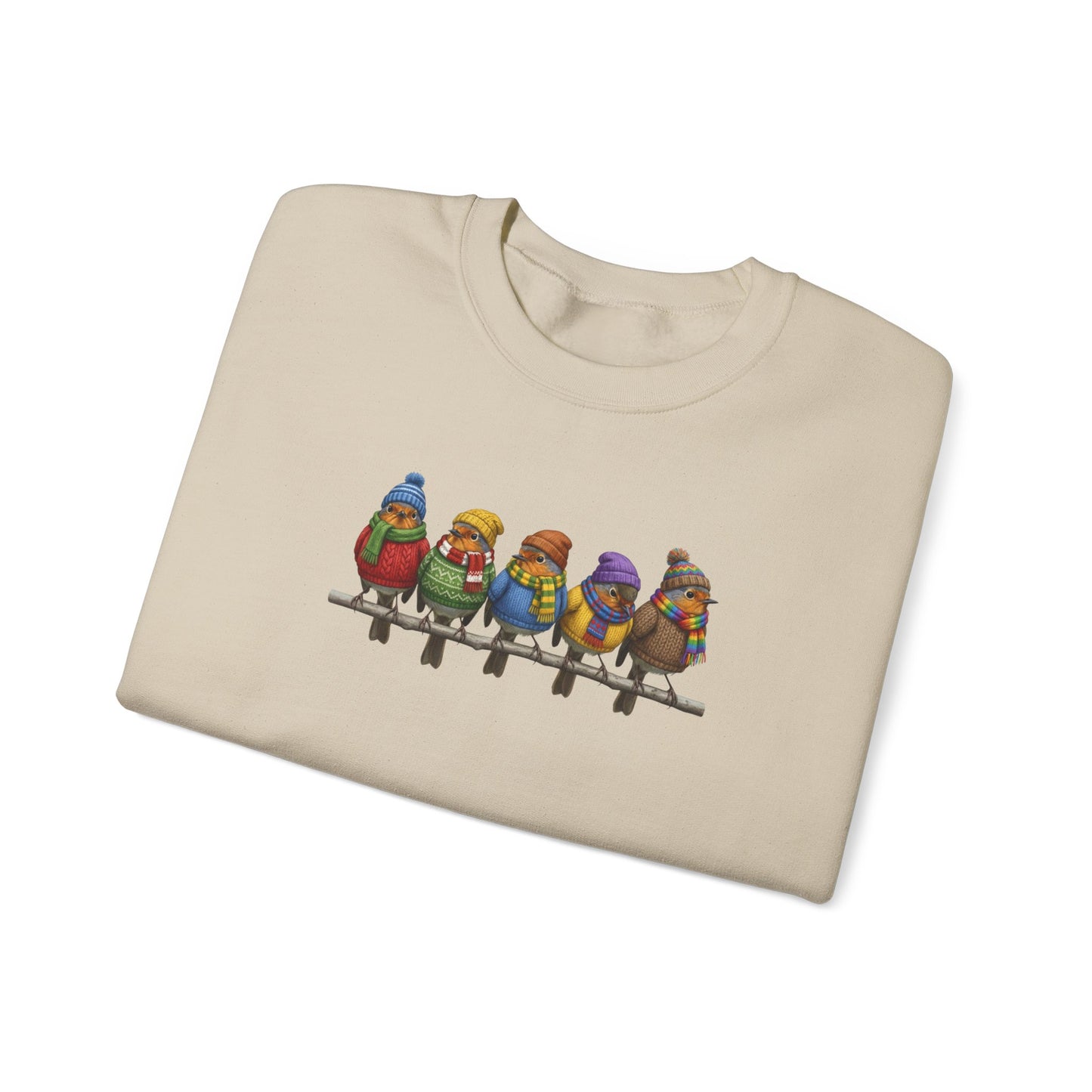 ロビン スウェットシャツ | バードウォッチャー クルーネック | 鳥好きの方へのユニセックス ソングバード ニットギフト