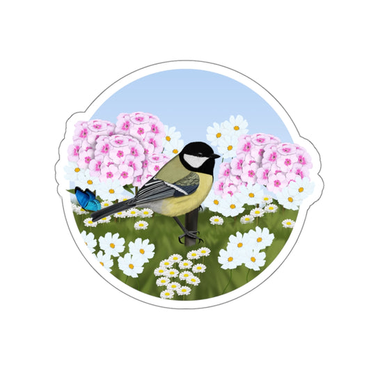 chickadee bird sticker