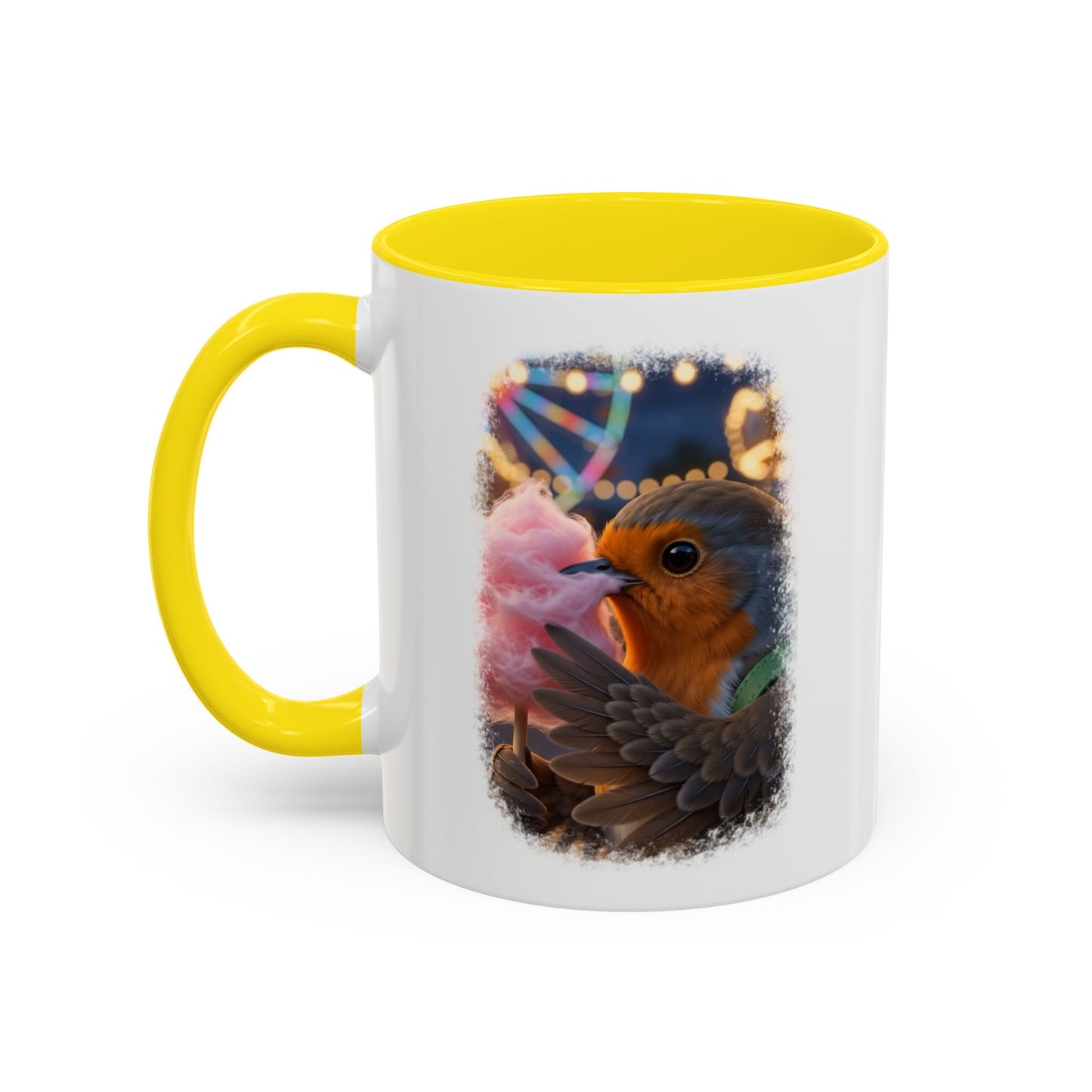 Robin Rosi Pink Cotton Candy Premium Mug for Bird Lovers
