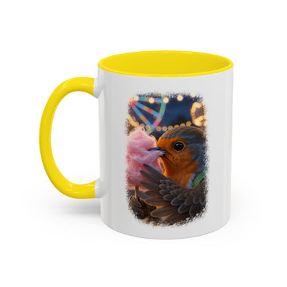 Robin Rosi Pink Cotton Candy Premium Mug for Bird Lovers