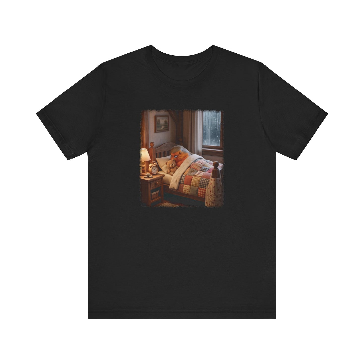 Robin Rosi Sleeping in Bed T-Shirt for Bird Lovers