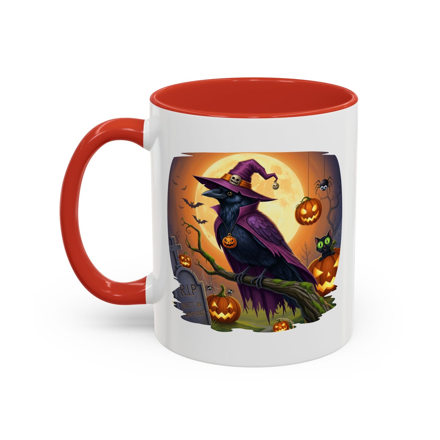 Black Raven Halloween Bird Mug - Perfect Bird Lover Gift for Spooky Season