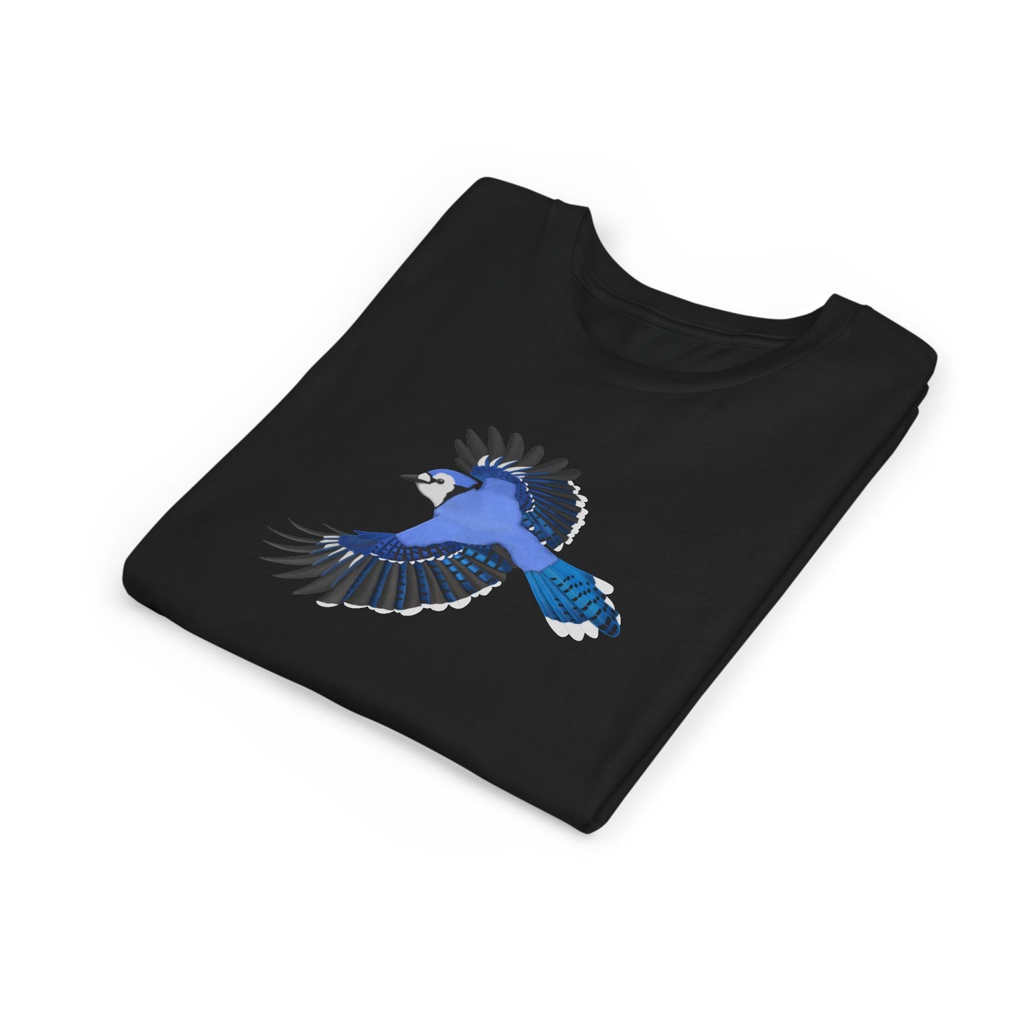 Blue Jay Flying Birding & Birdwatching Bird Youth T-Shirt