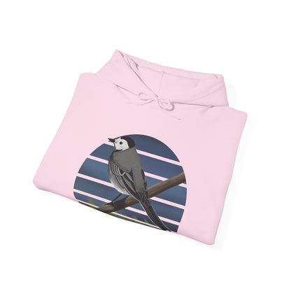 White Wagtail Bird Hoodie