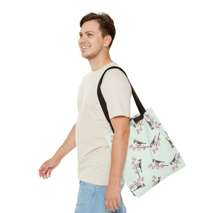 Tufted Titmouse Bags on Accessories background
