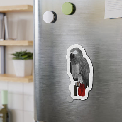 Grey Parrot Bird Magnet