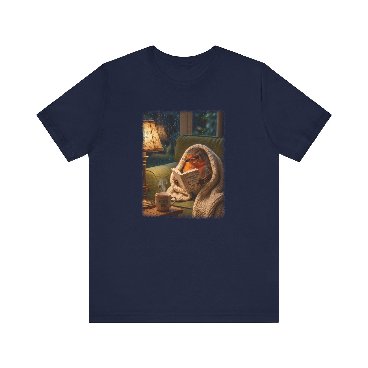 Robin Rosi Reading a Book T-Shirt for Bird Lovers