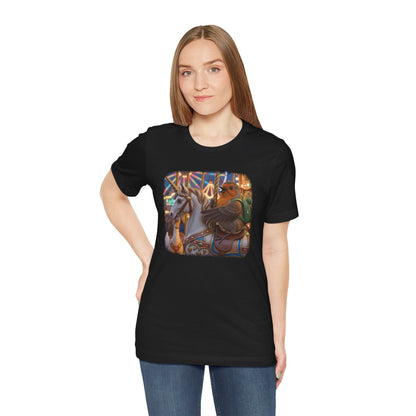 Robin Rosi Unicorn Carousel Premium T-Shirt for Bird Lovers