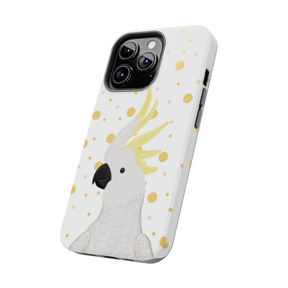 Cockatoo Bird Art Tough Phone Case White