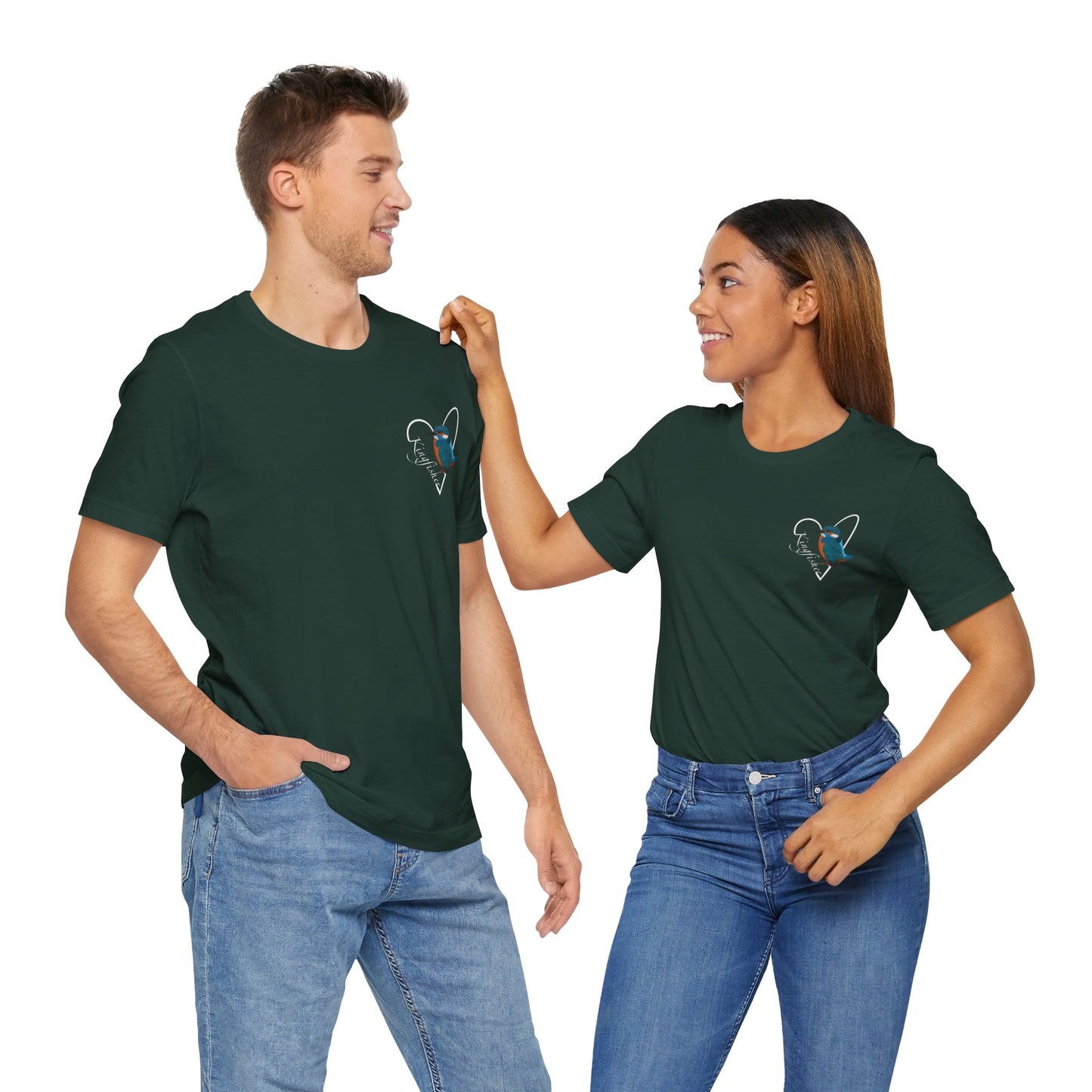 Kingfisher Heart Birdwatcher Bird T-Shirt