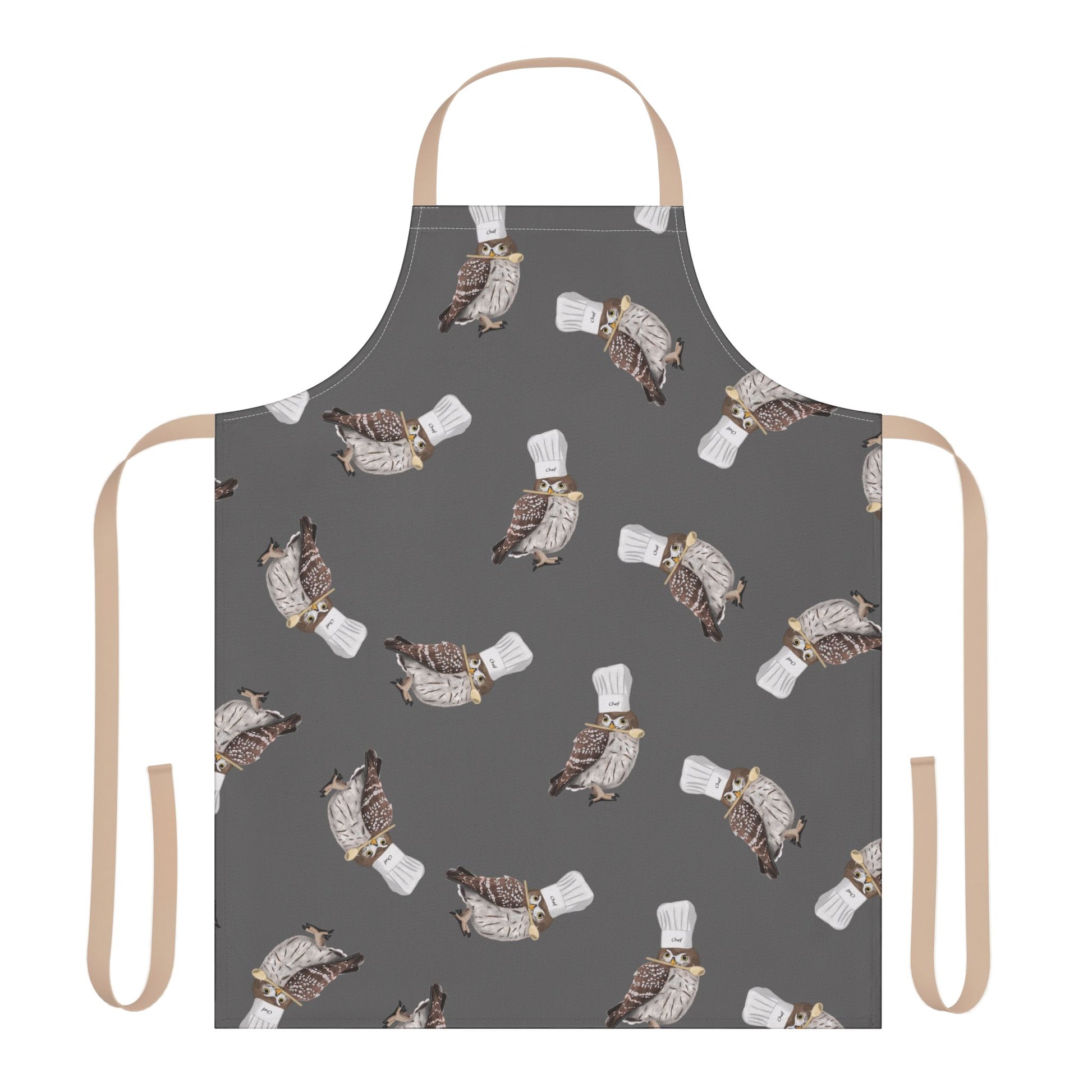 Owl Apron in Black