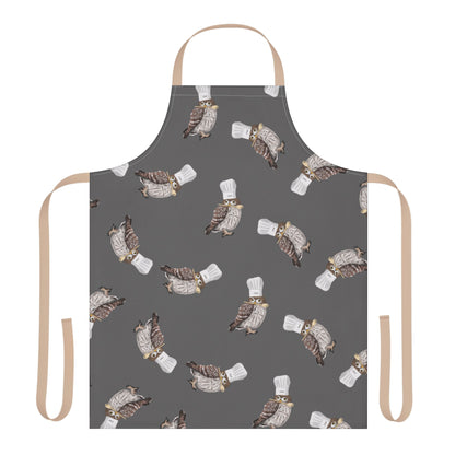 Owl Apron in Black