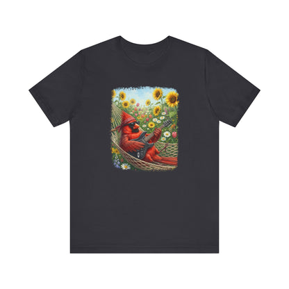 Cardinal Hammock Chillout – Premium Unisex Bird Lovers T-Shirt