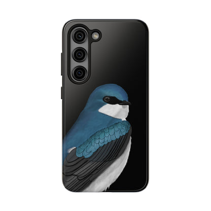 Tree Swallow Bird Art Tough Phone Case Black