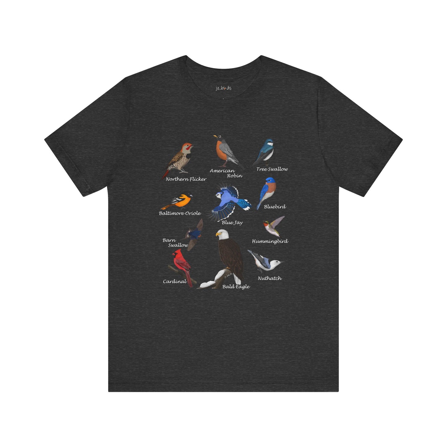 Blue Jay Cardinal Hummingbird Robin Bald Eagle Birding & Birdwatching Bird T-Shirt