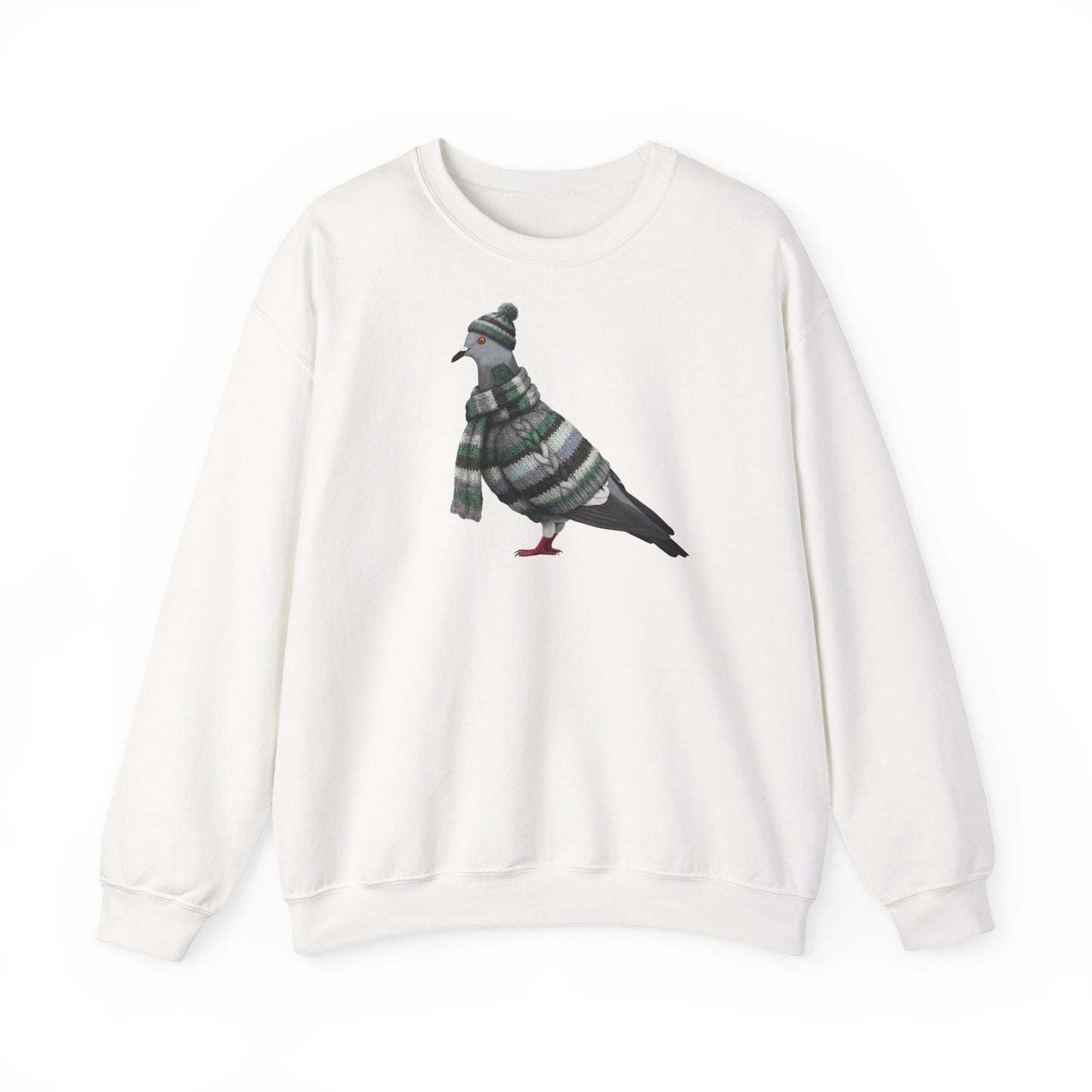 Taube in Strick Weihnachts-Sweatshirt | Unisex Vogel Sweater für Vogelfreunde & Vogelbeobachter