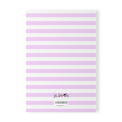 Rotkehlchen Notizbuch Geschenk zur Einschulung  A5 Softcover 150 Seiten Liniert Rosa