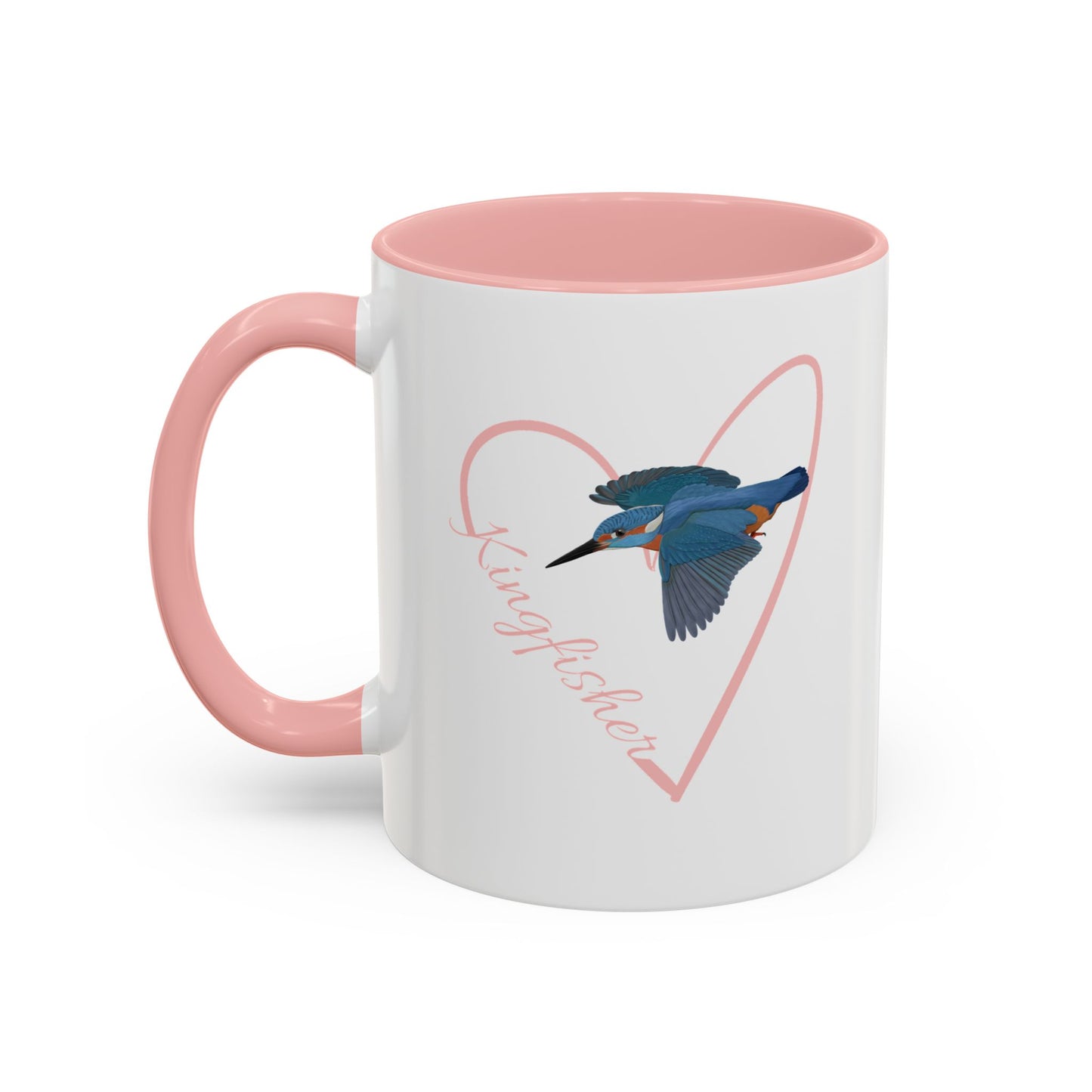 Kingfisher Mug Bird with Heart for Bird Lovers