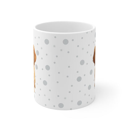 Golden Retriever Mug with Robin 11oz for Dog Lovers & Bird Watchers