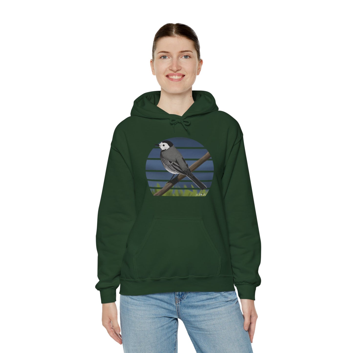 White Wagtail Bird Hoodie