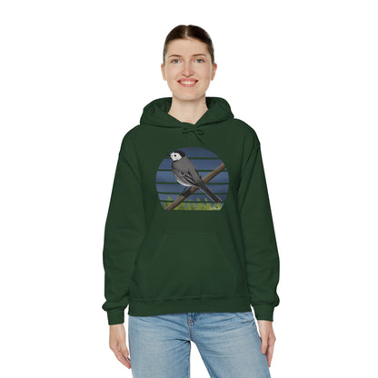 White Wagtail Bird Hoodie