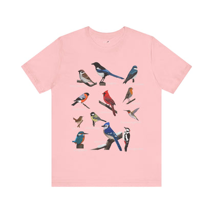 Garden Birds Blue Jay Cardinal Robin Chickadee Birding & Birdwatching Bird T-Shirt