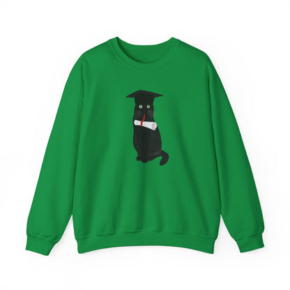 Black Cat Graduate Cat Lover Graduation Sweatshirt