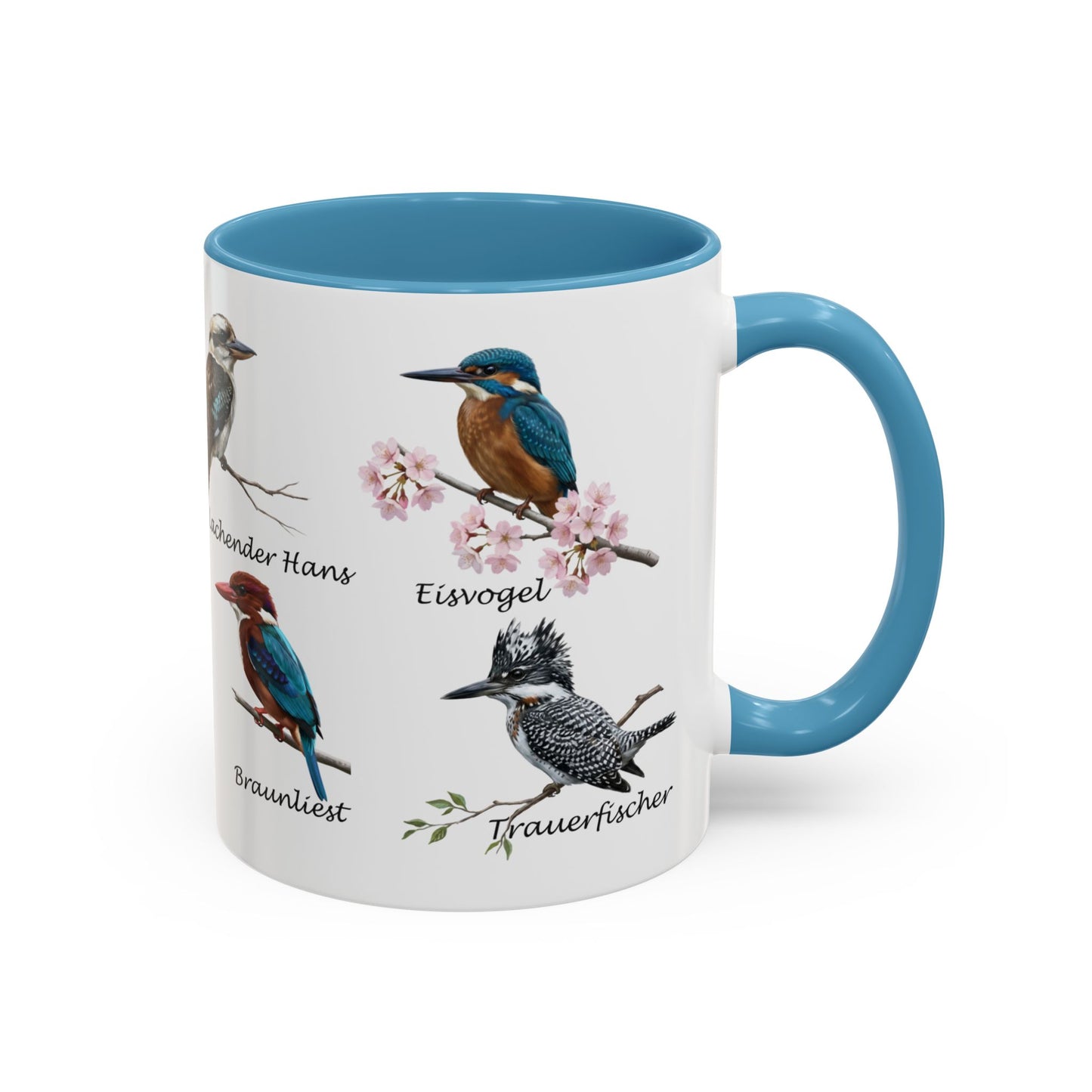 Eisvogel Tasse & Kaffeebecher | Lachender Hans & Kingfisher Lexikon Motiv | Vogelkunde Geschenk