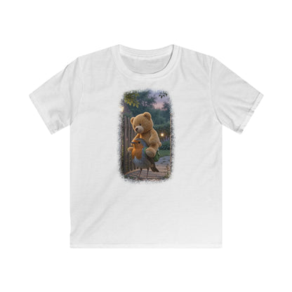 Premium Kinder T-Shirt Rosi Rotkehlchen und der Riesen-Teddy
