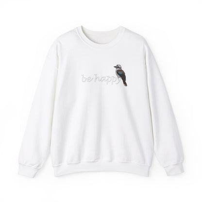 Kookaburra Be Happy Bird Birding & Birdwatching Sweatshirt