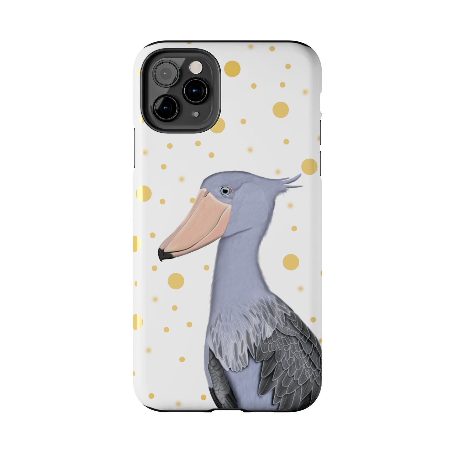 Shoebill Bird Art Tough Phone Case White