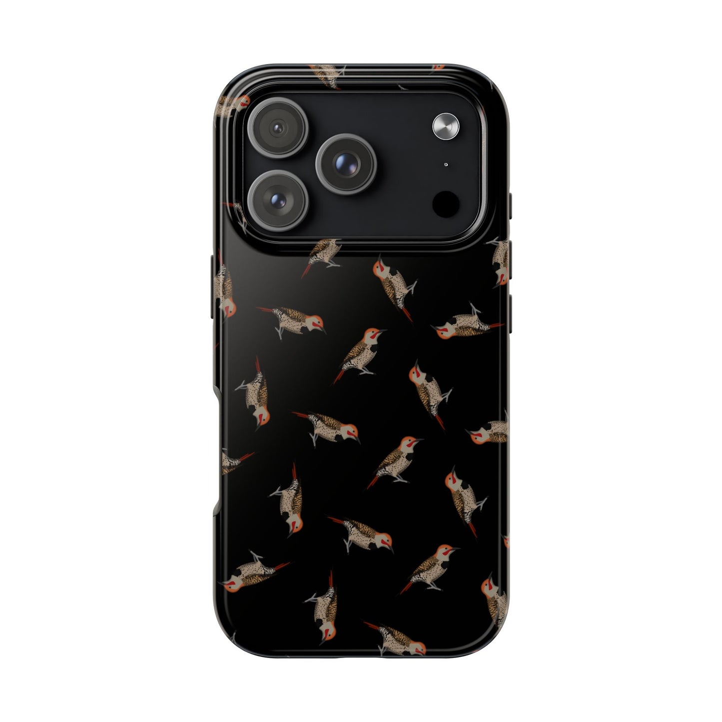 Northern Flicker iPhone Case Black – Premium Tough Phone Cover for Bird Lovers