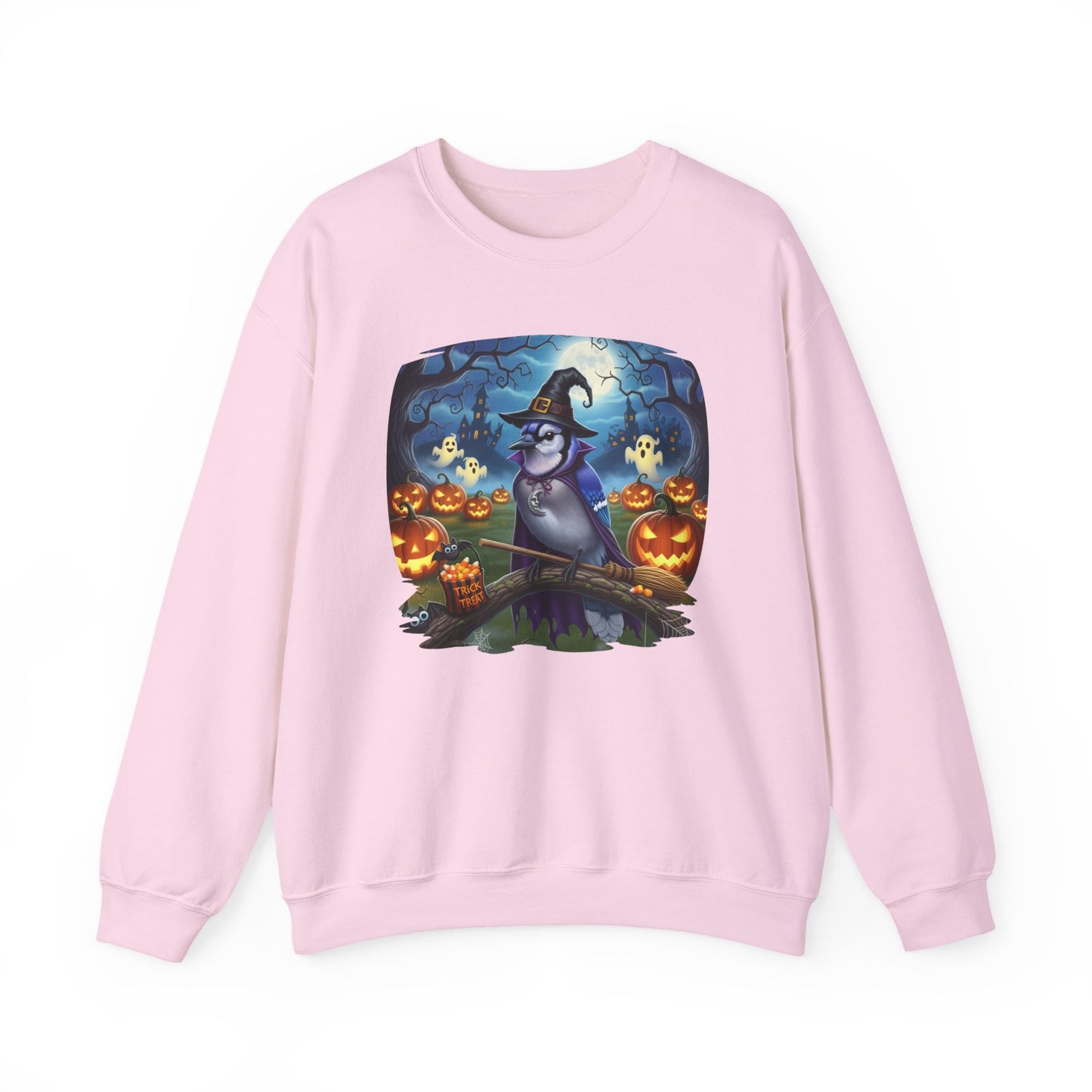 Blue Jay Halloween Bird Sweatshirt - Spooky Halloween Costume for Bird Lovers