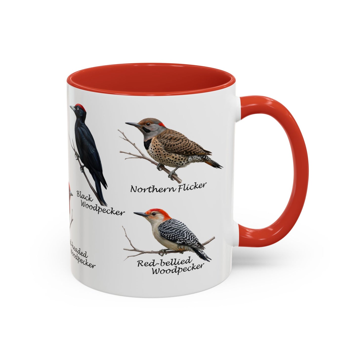 Woodpecker Mug – 11 oz red