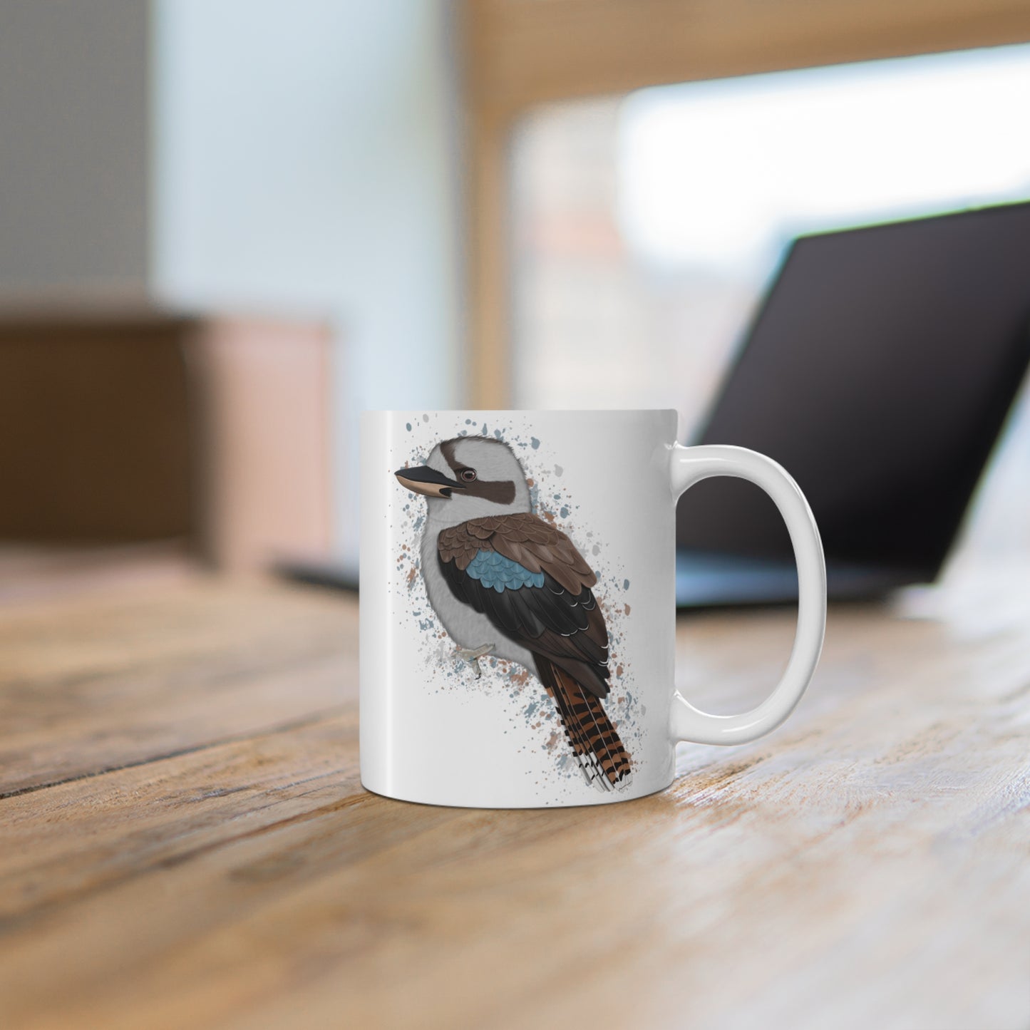 Kookaburra Bird Ceramic Mug 11oz White