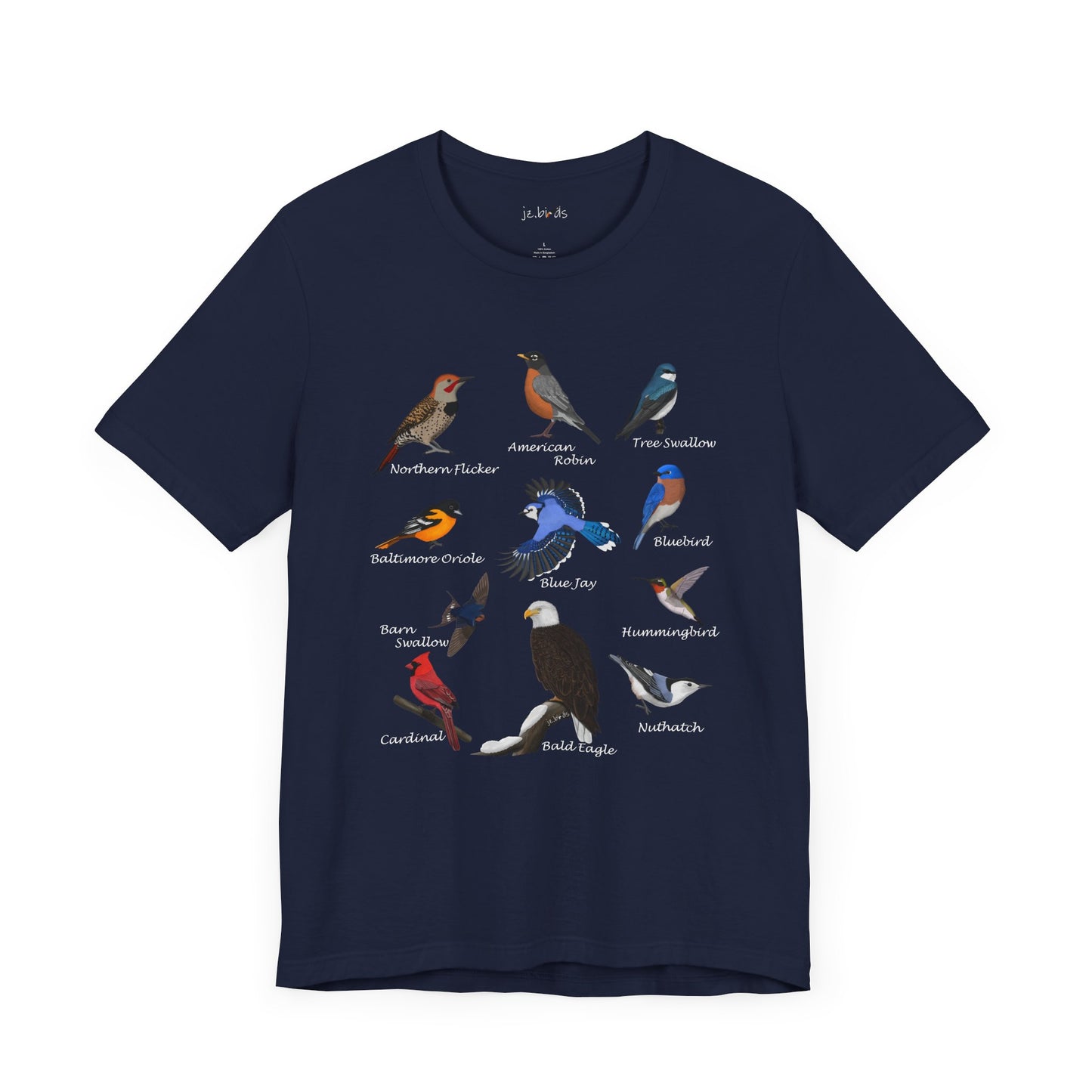 Blue Jay Cardinal Hummingbird Robin Bald Eagle Birding & Birdwatching Bird T-Shirt