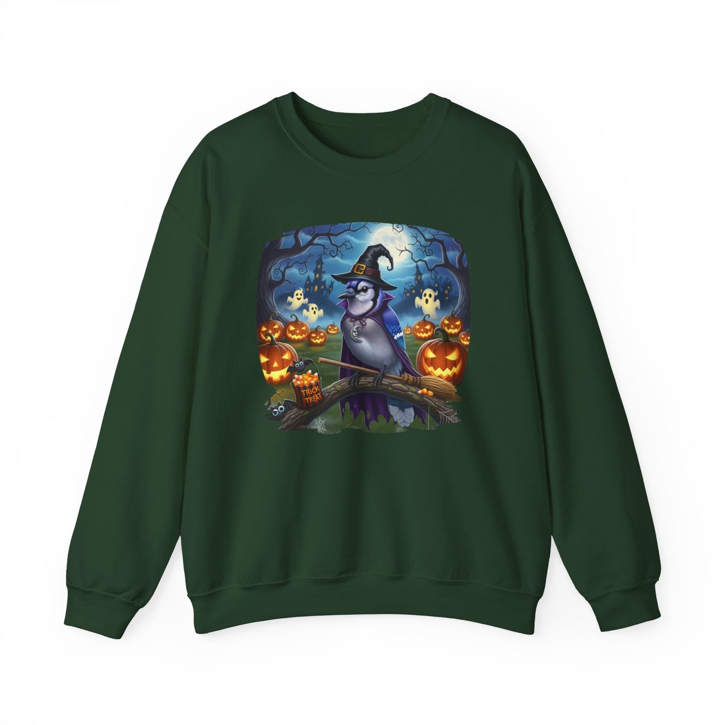 Blue Jay Halloween Bird Sweatshirt - Spooky Halloween Costume for Bird Lovers