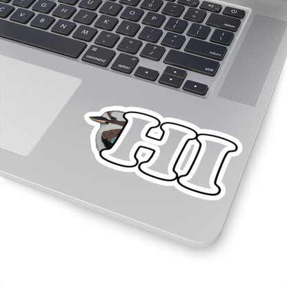 Kookaburra Hi Bird Kiss-Cut Sticker