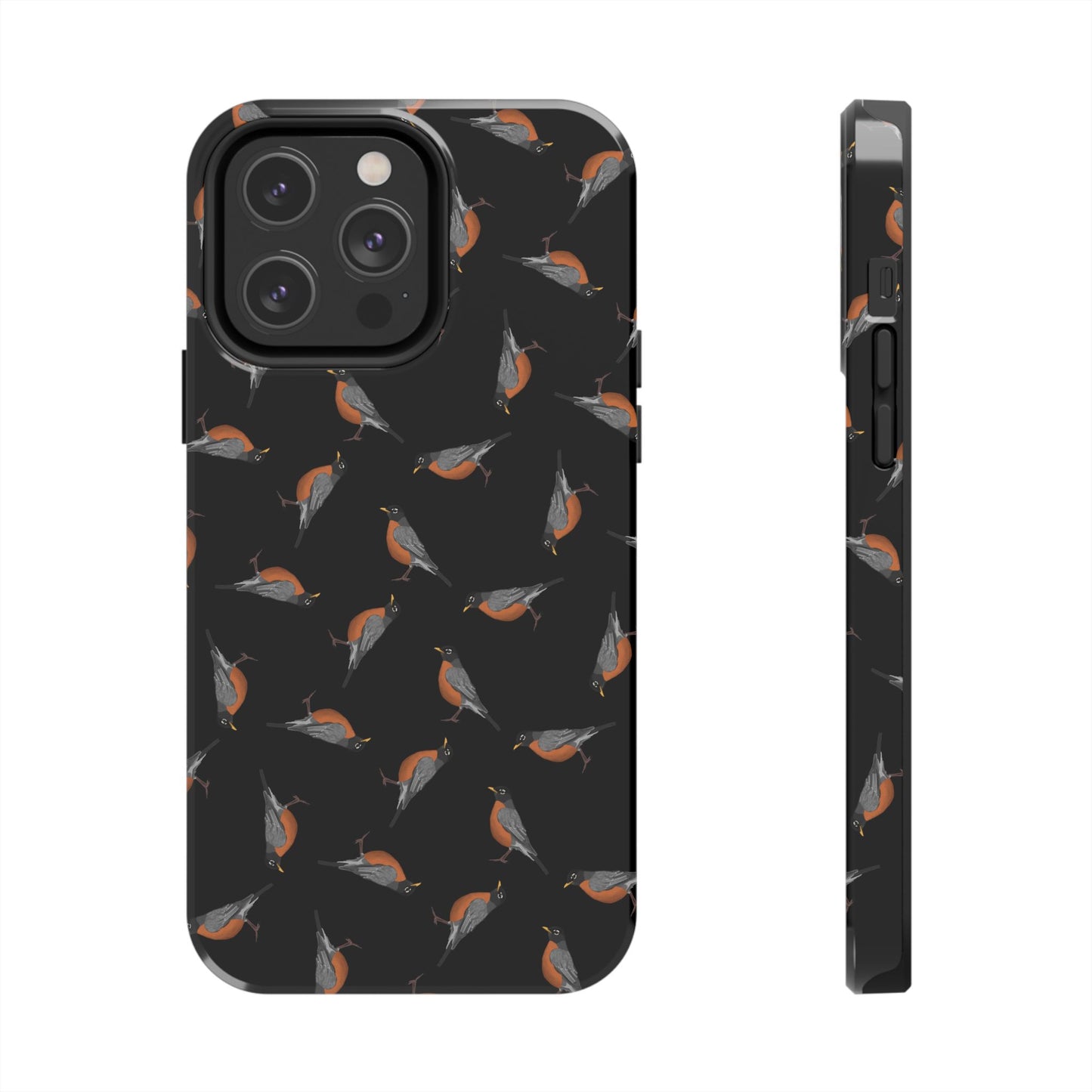 American Robin iPhone Case Black – Premium Tough Phone Cover for Bird Lovers