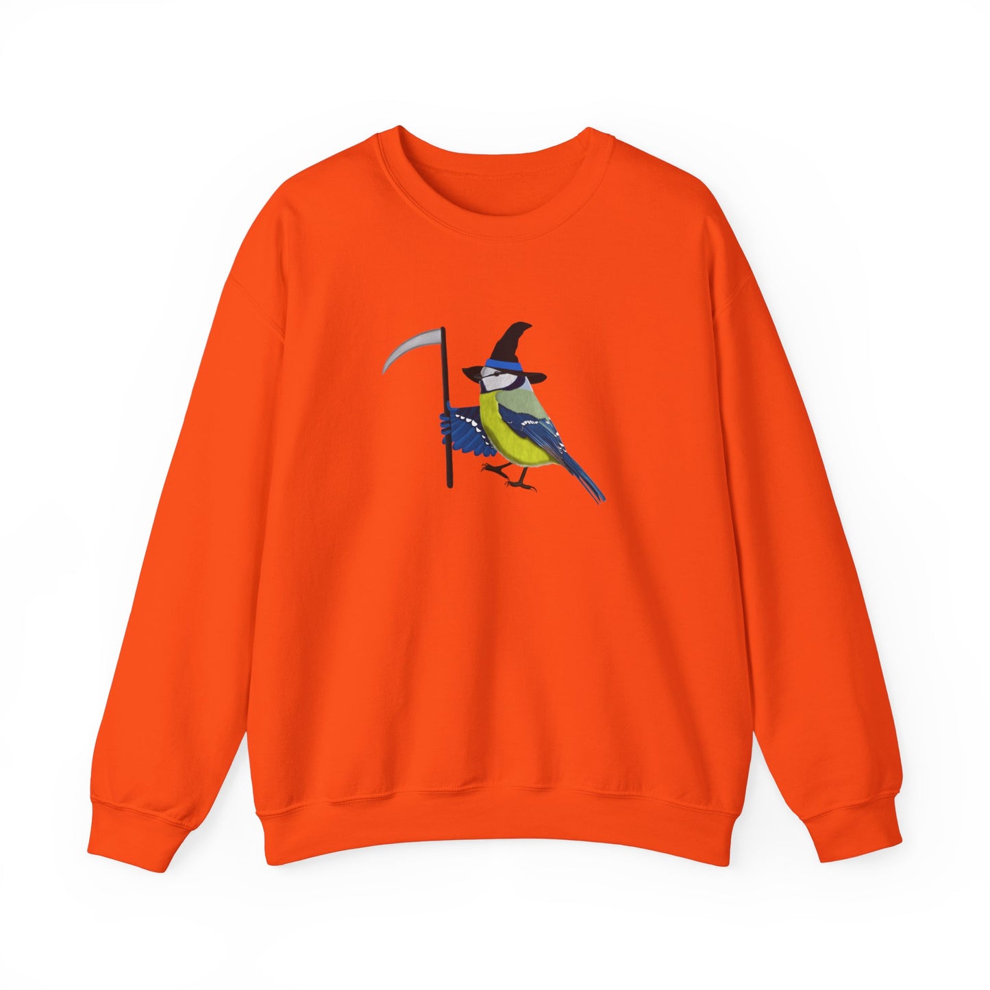 Blue Titmouse Halloween Birds Witch Birdwatcher Sweatshirt