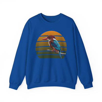 White-Throated Kingfisher Sweatshirt | Bird Watcher Crewneck | Unisex Songbird Gift for Bird Lovers
