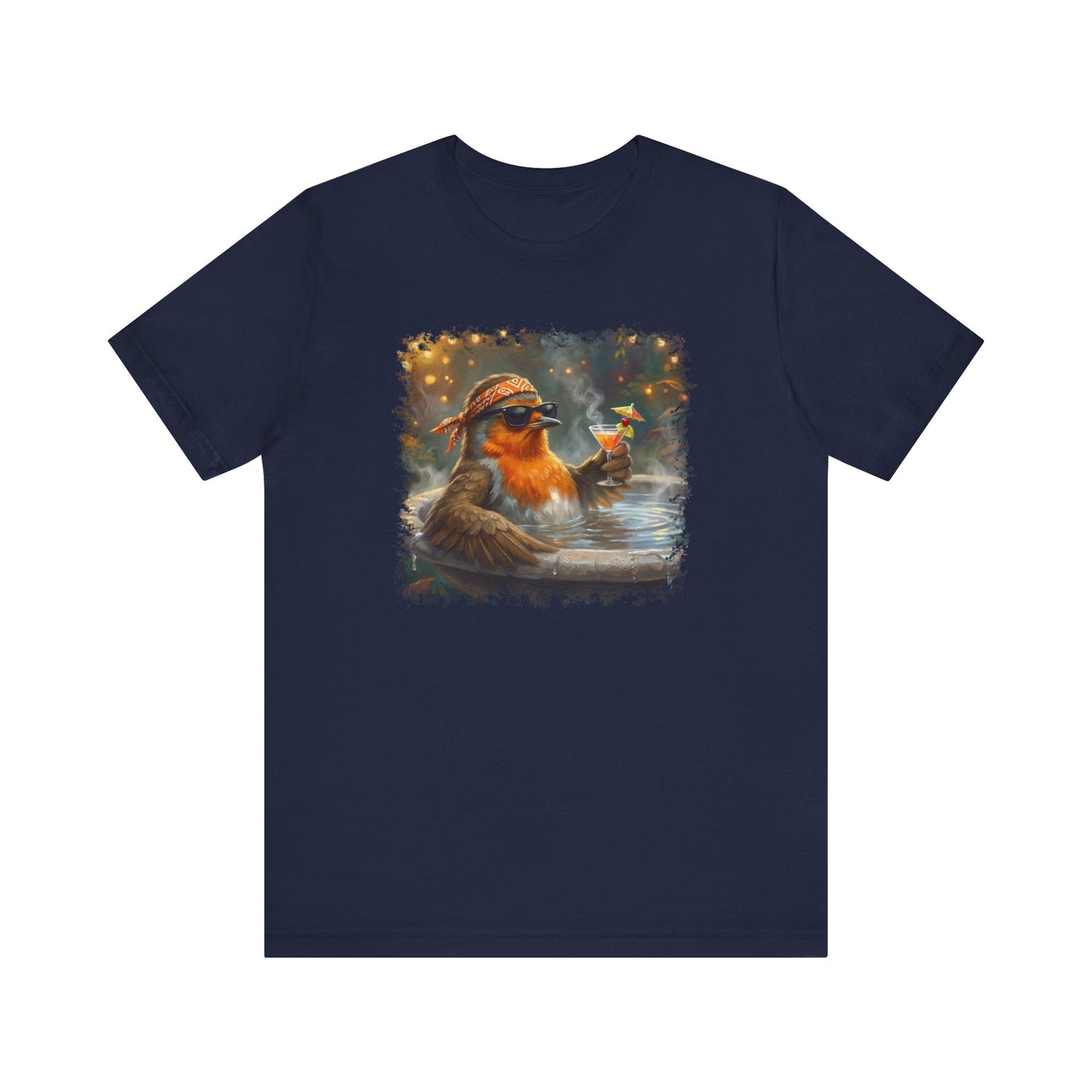Rocky Rotkehlchen im Urlaubsmodus | Lustiges Vogel T-Shirt | Unisex