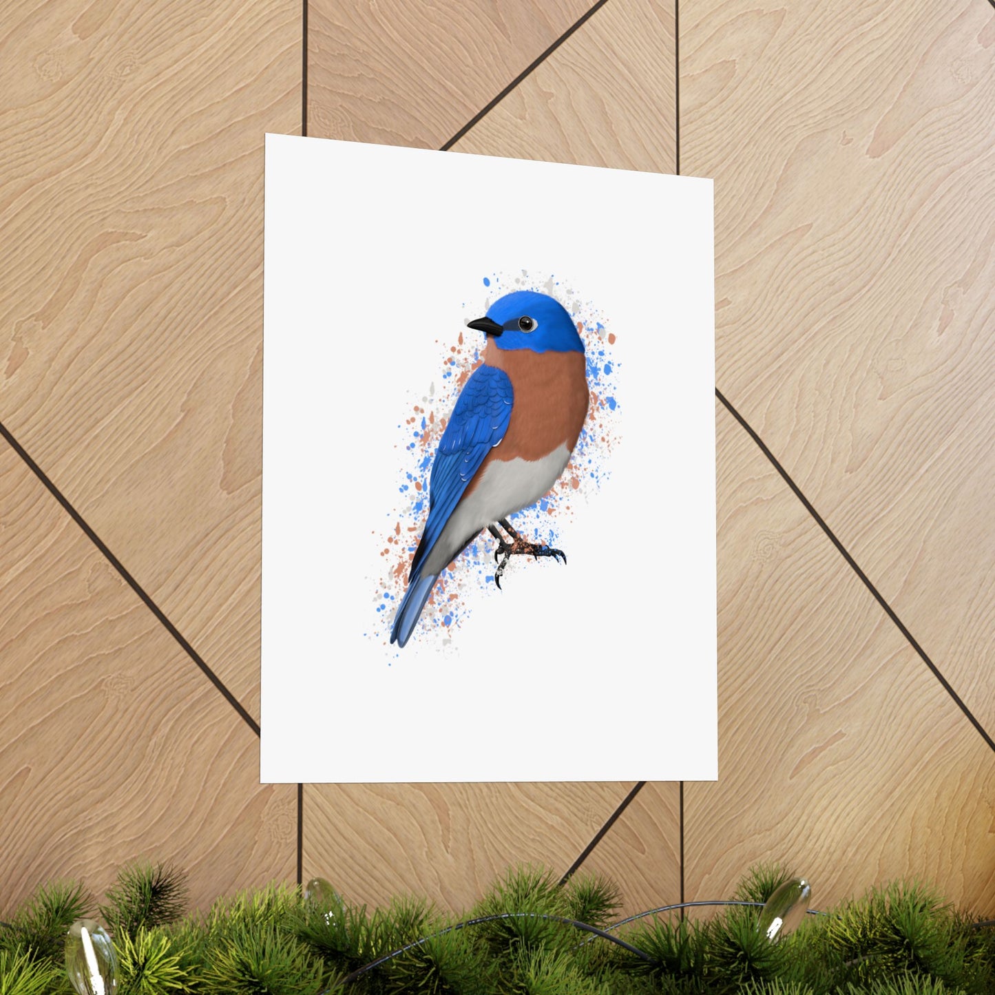 Bluebird Bird Artwork Matte Poster