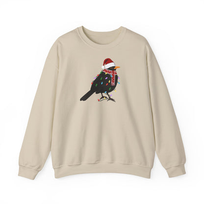 Amsel Weihnachts-Sweatshirt | Unisex Vogel Sweater für Vogelfreunde & Vogelbeobachter