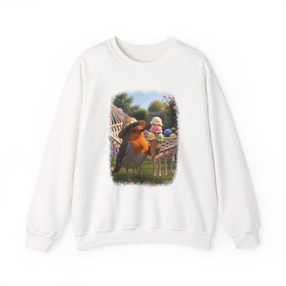 Robin Rosi Ice Cream Garden Premium Sweatshirt for Bird Lovers